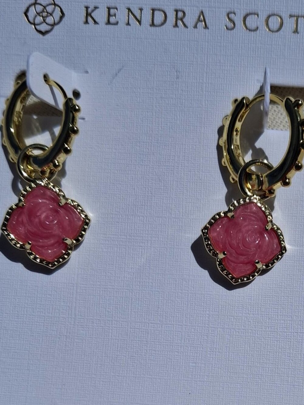 Kendra Scott Mallory Rose Gold Tone Convertible Huggie Earrings NWT